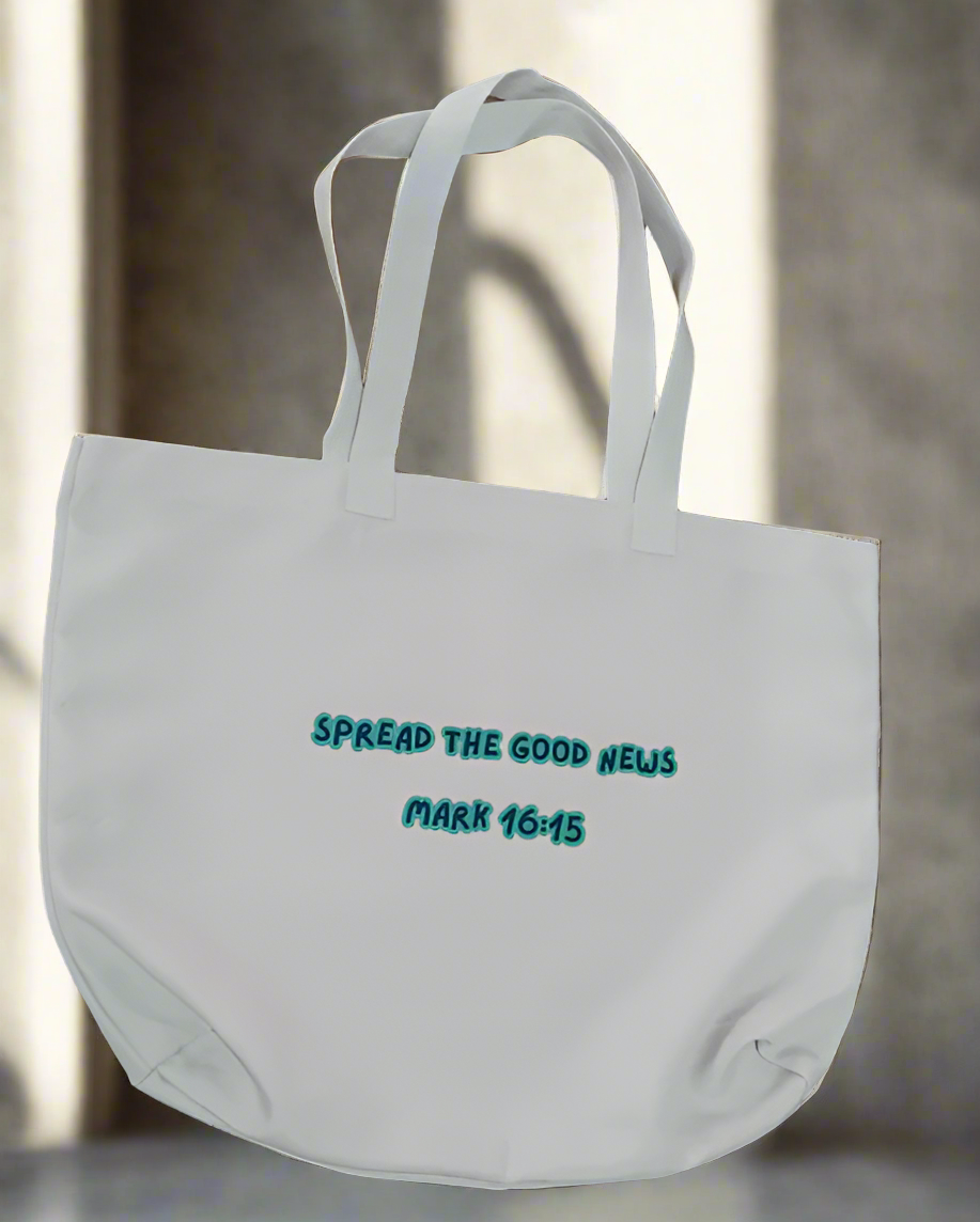 australian christian clothing brand good news tote bag back