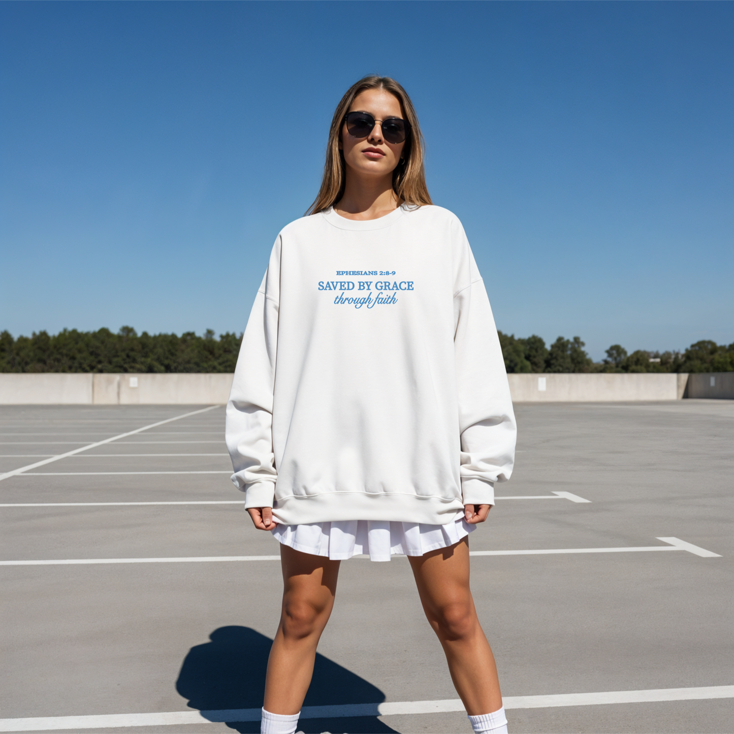 australian christian clothing womens jumper saved by grace