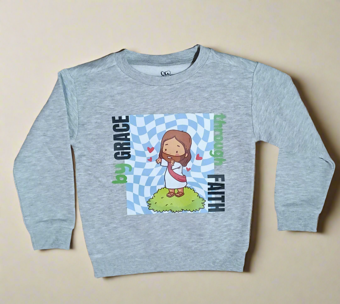 By Grace Through Faith Kid's Sweater