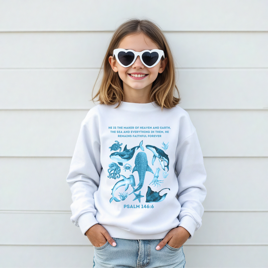bible verwse ocean animals kids jumper australian christian clothing