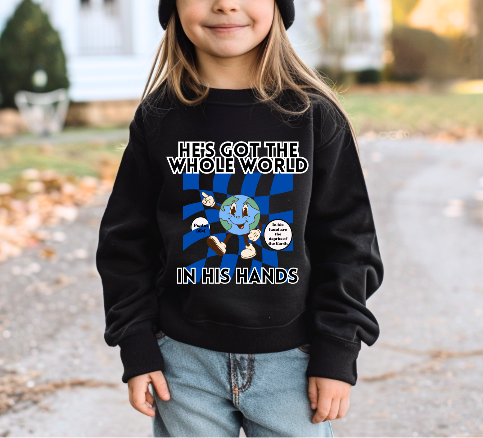 in his hands kids bible verse jumper australian christian clothing