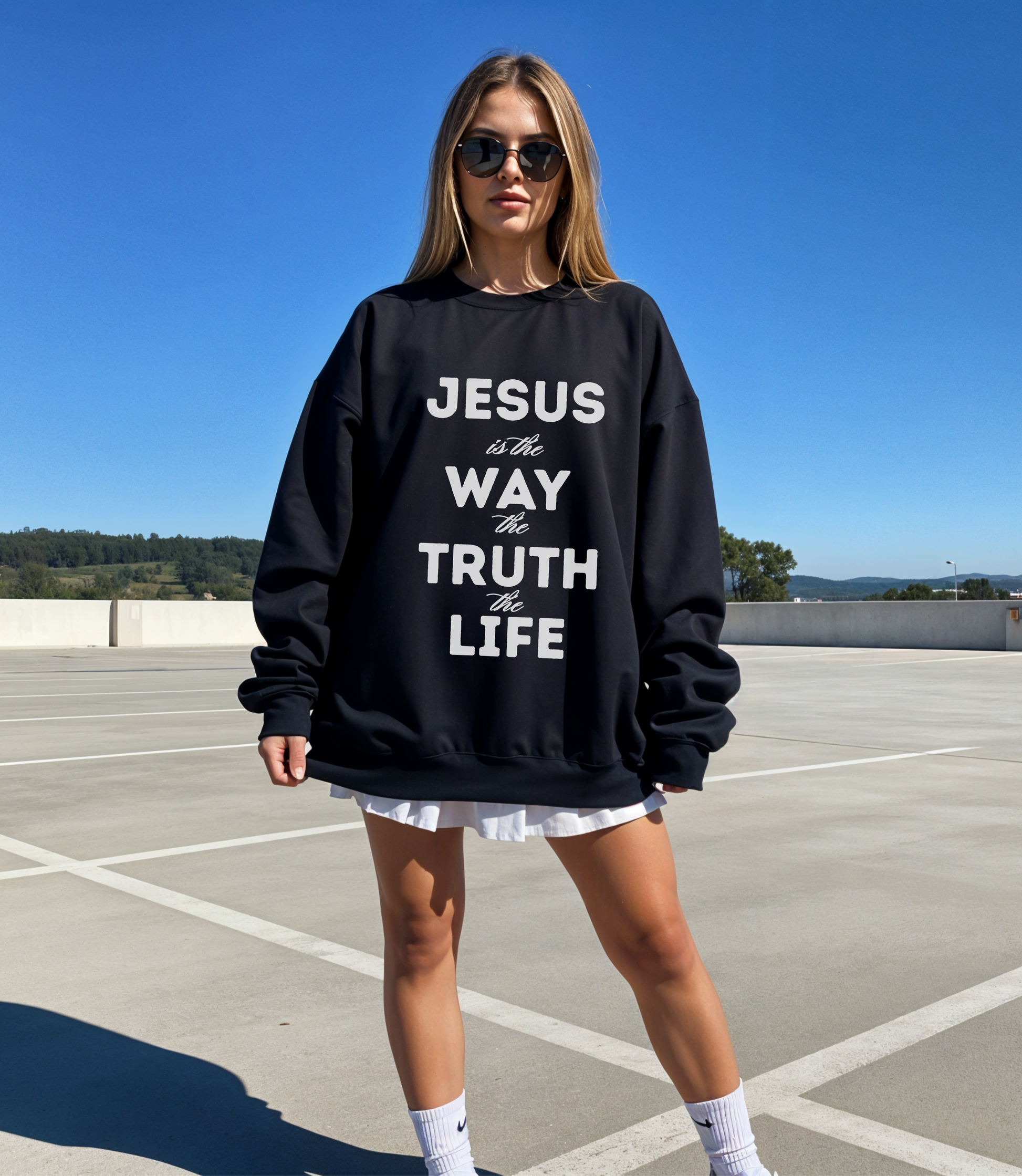 jesus is the way truth life sweater australian christian clothing