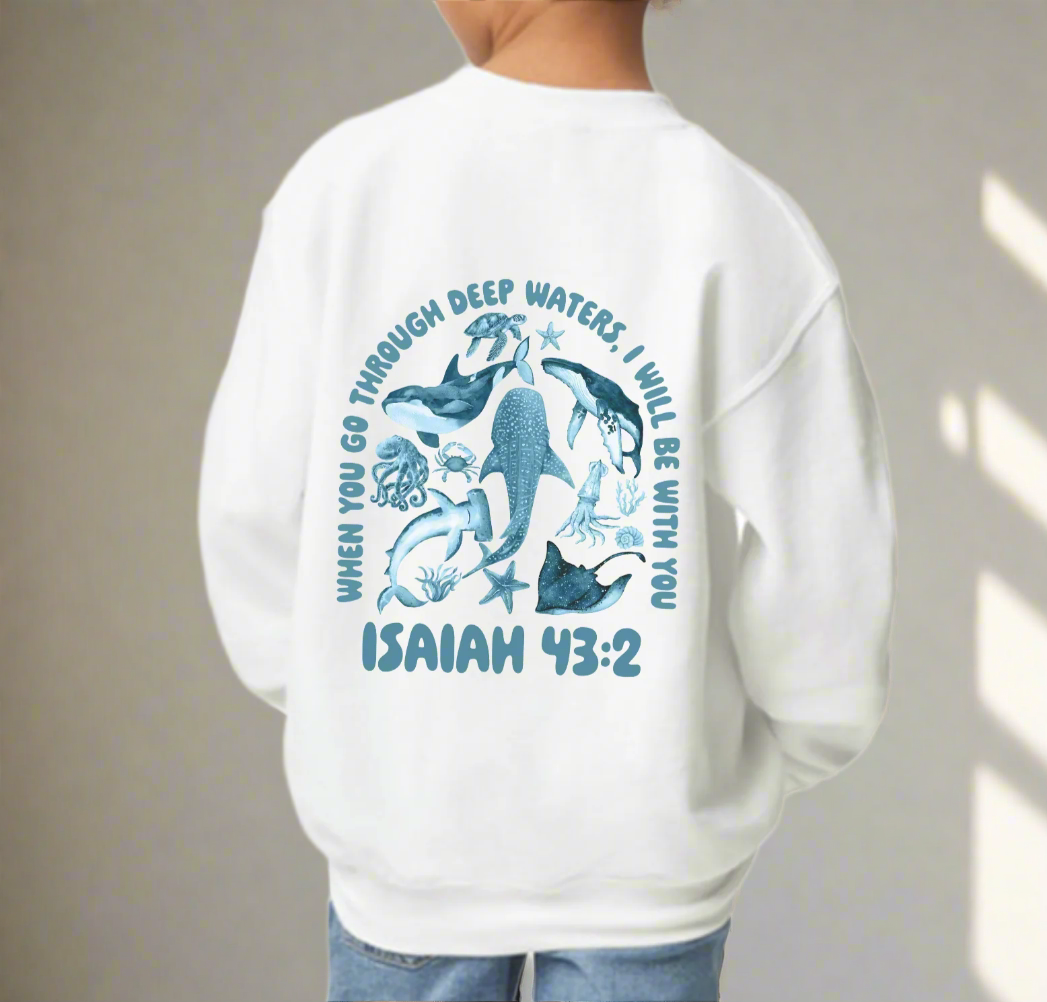 Isaiah 43:2 Kids Sweater