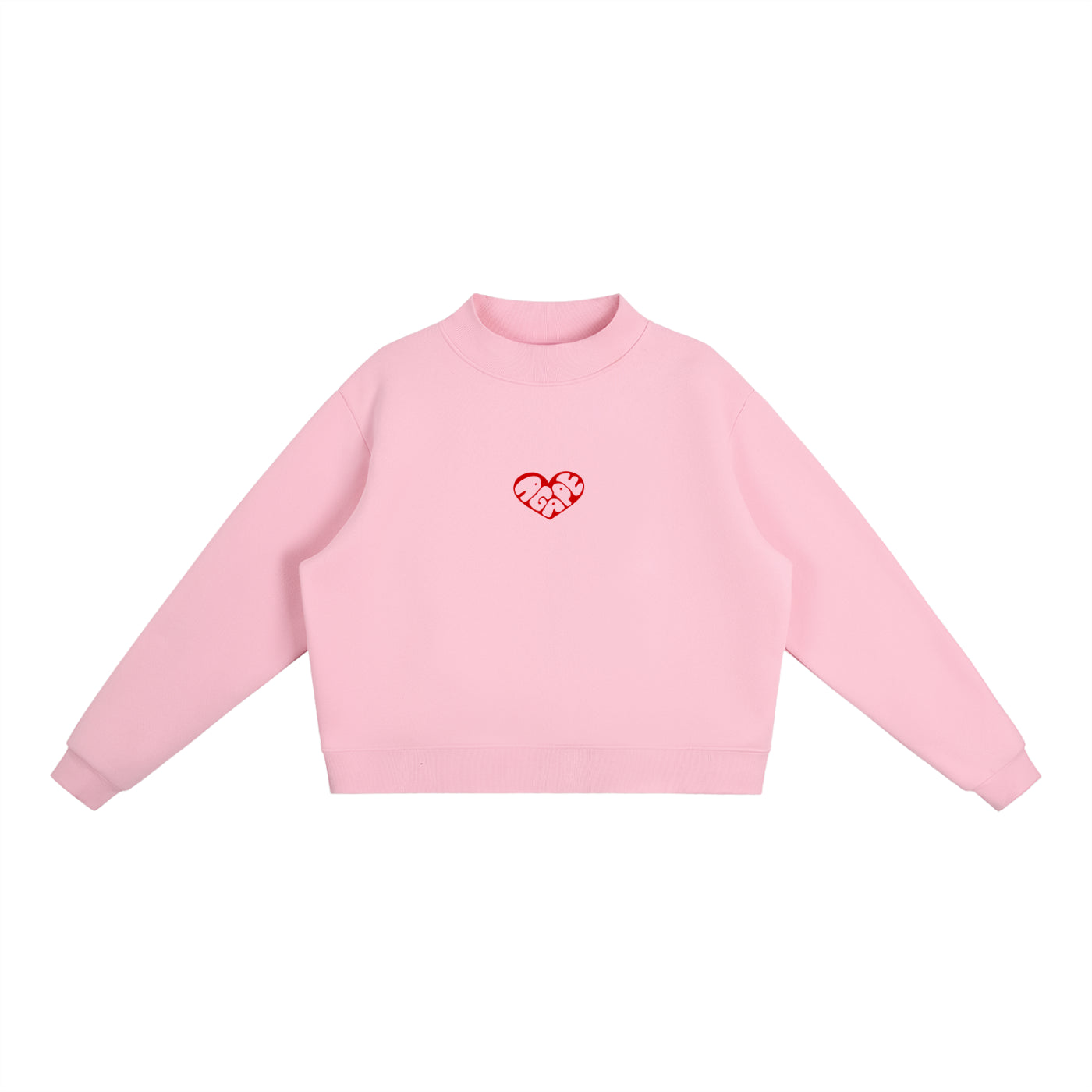 Agape  Mock-Neck Crew Sweatshirt