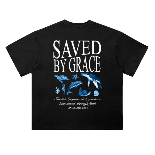 Saved By Grace black T-shirt