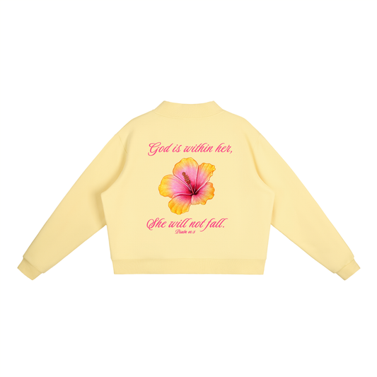 God is Within Her Mock-Neck Crew Sweater
