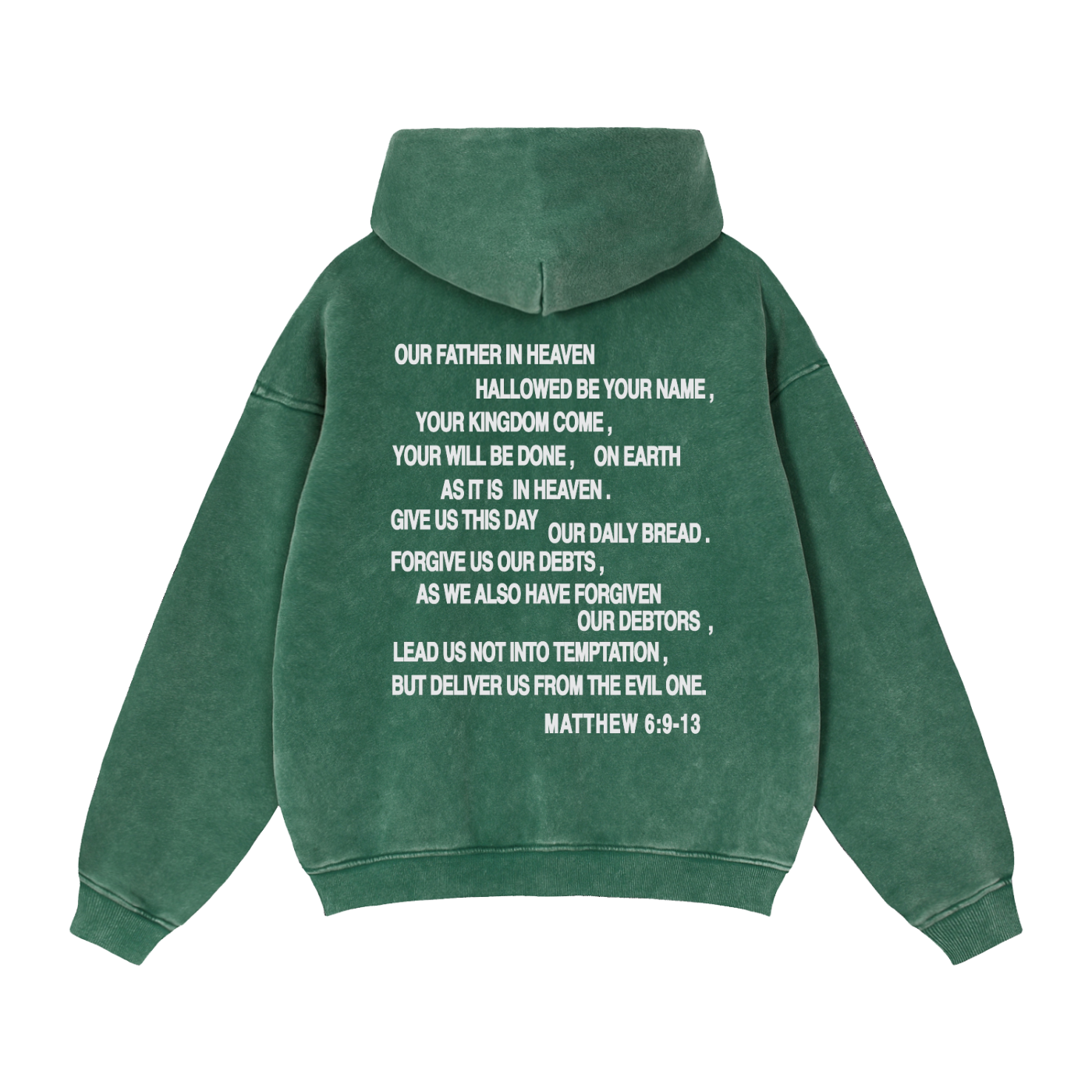 Lords Prayer Zip Boxy Hoodie