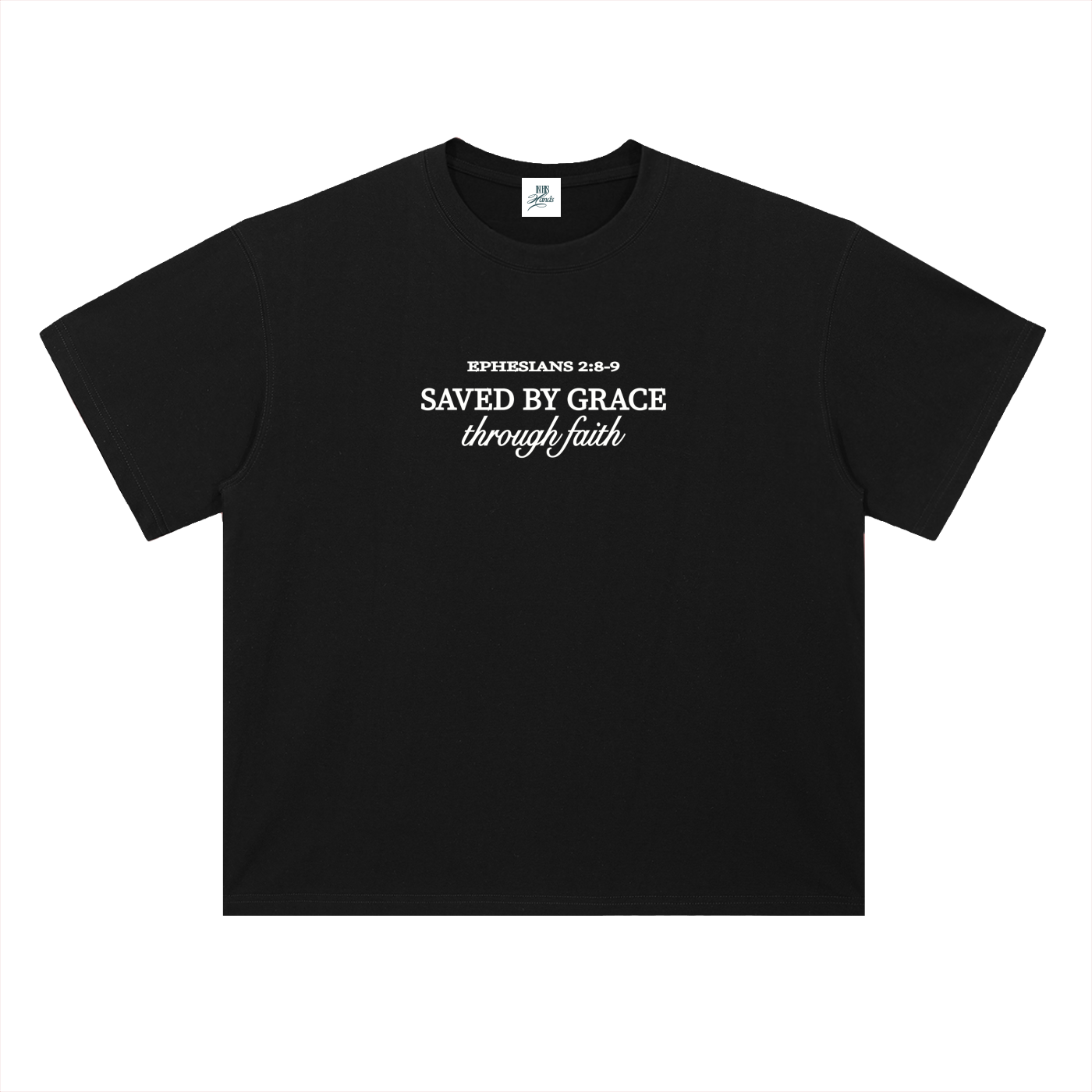 Saved By Grace black T-shirt