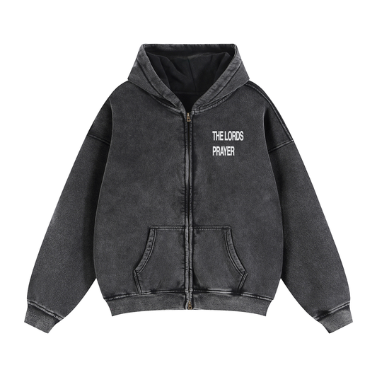Lords Prayer Zip Boxy Hoodie