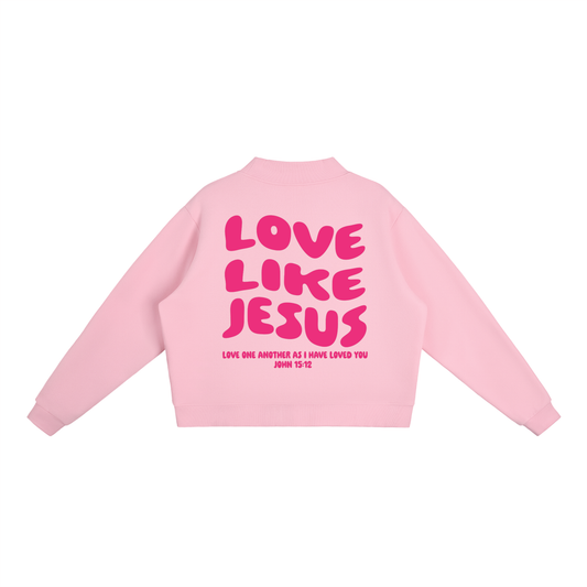 Love Like Jesus Mock-Neck Crew Sweater