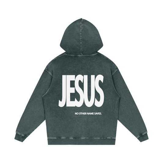 Snow Washed Loose Cotton Hoodie