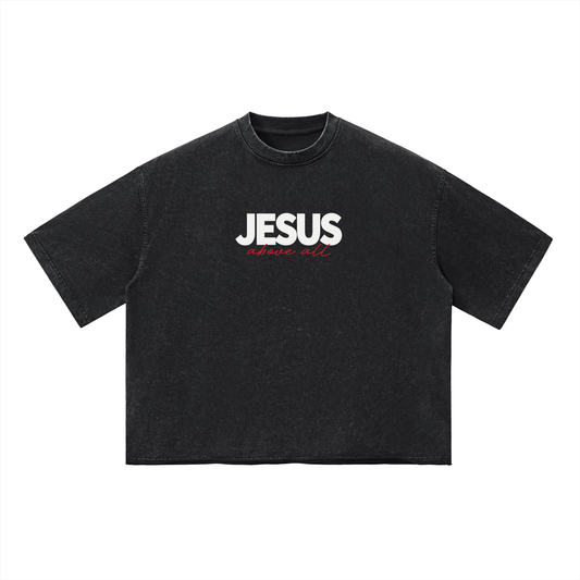 Australian christian clothing shirt boxy  jesus above all