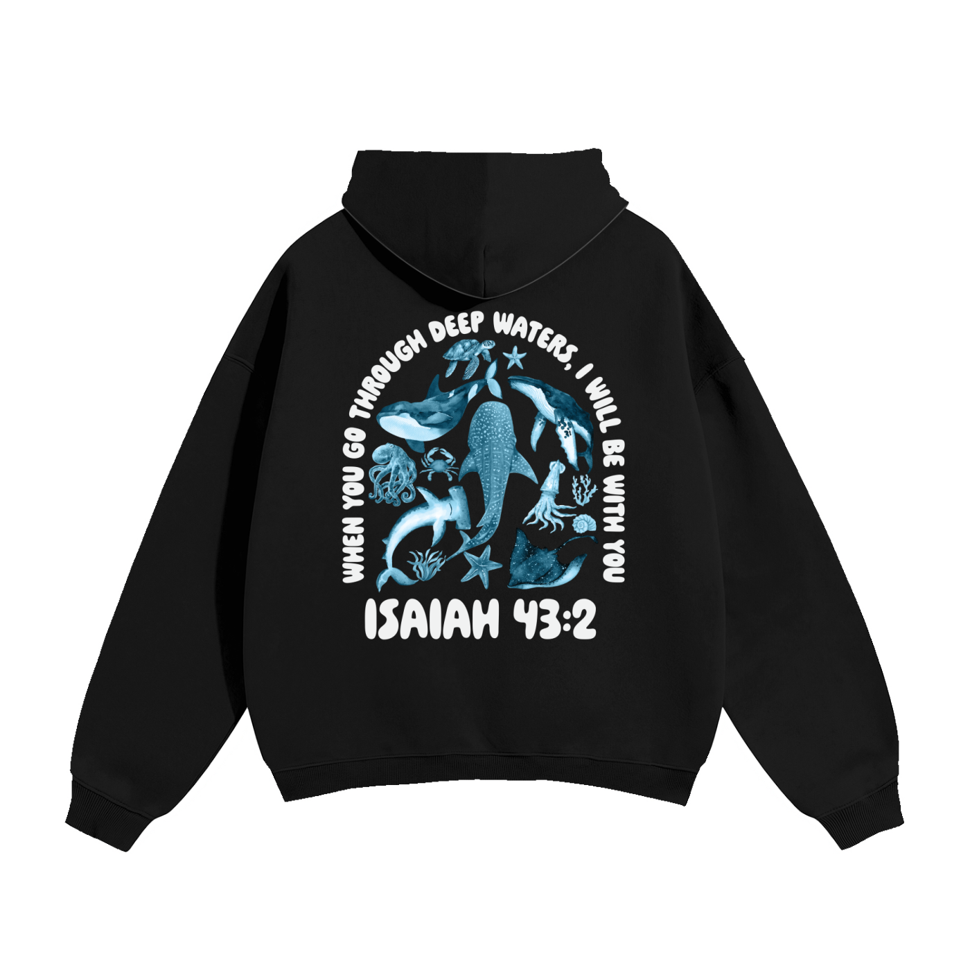 Isaiah 43:2 Hoodie- Dark