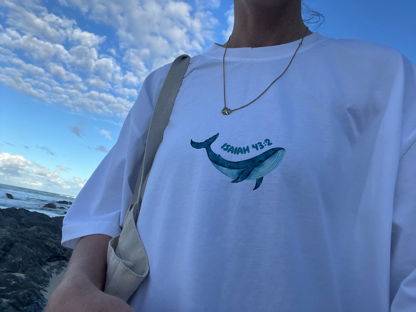 Isaiah 43:2  T-Shirt- white