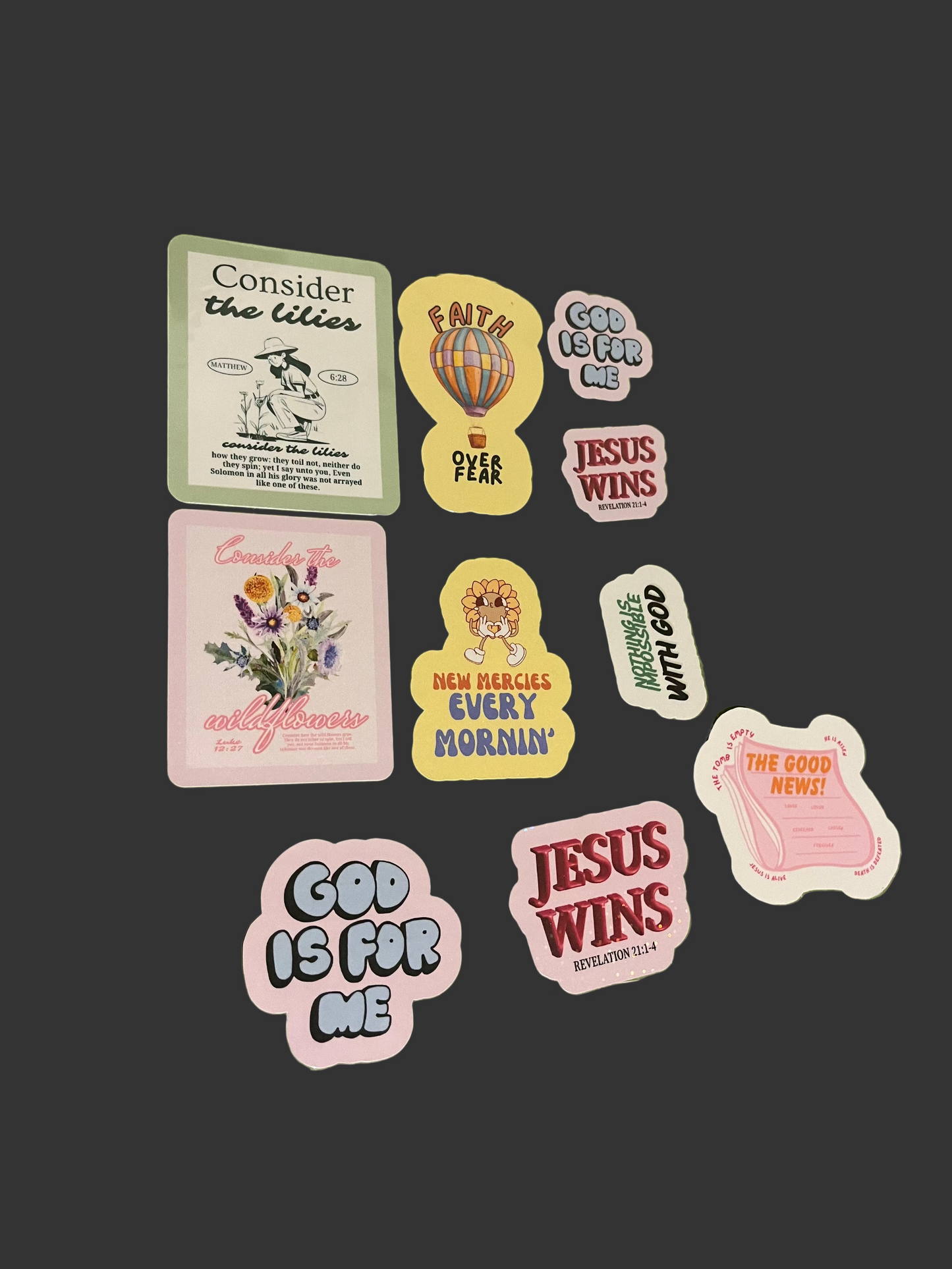 Waterproof vinyl sticker pack of 10