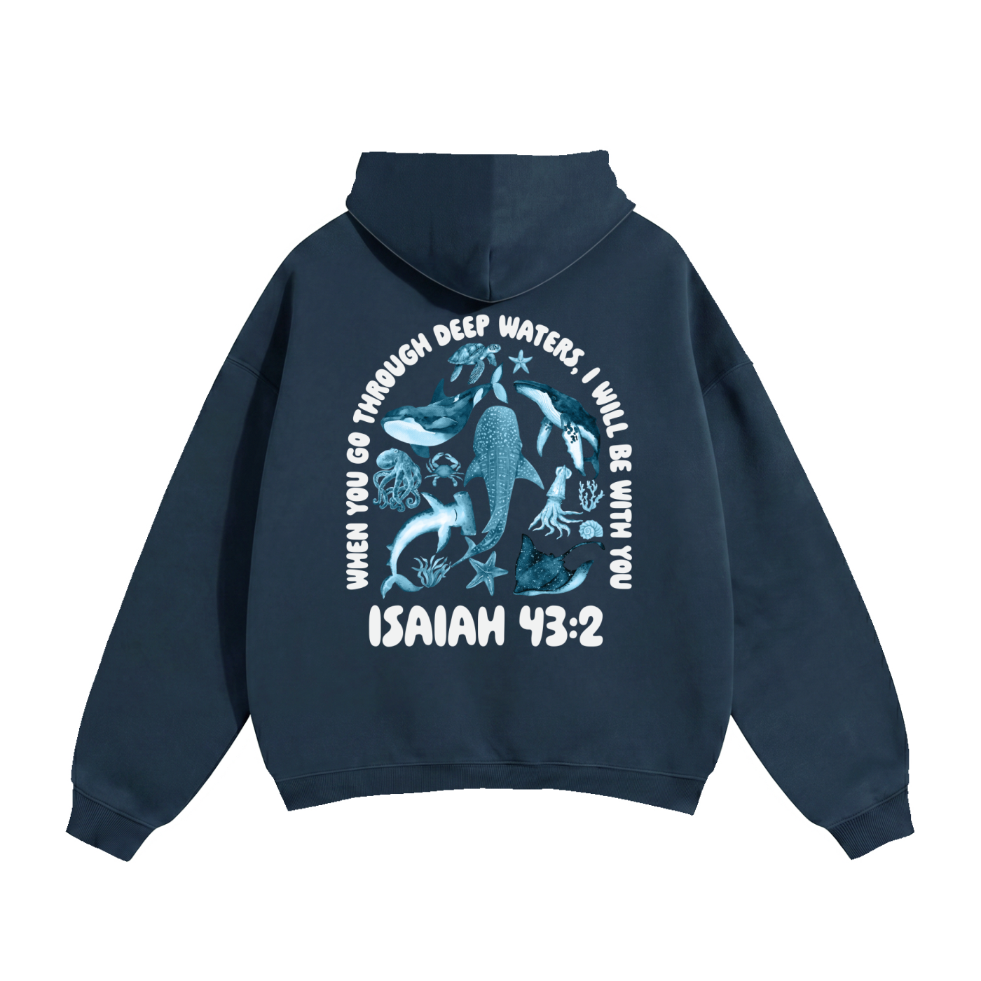 Isaiah 43:2 Hoodie- Dark