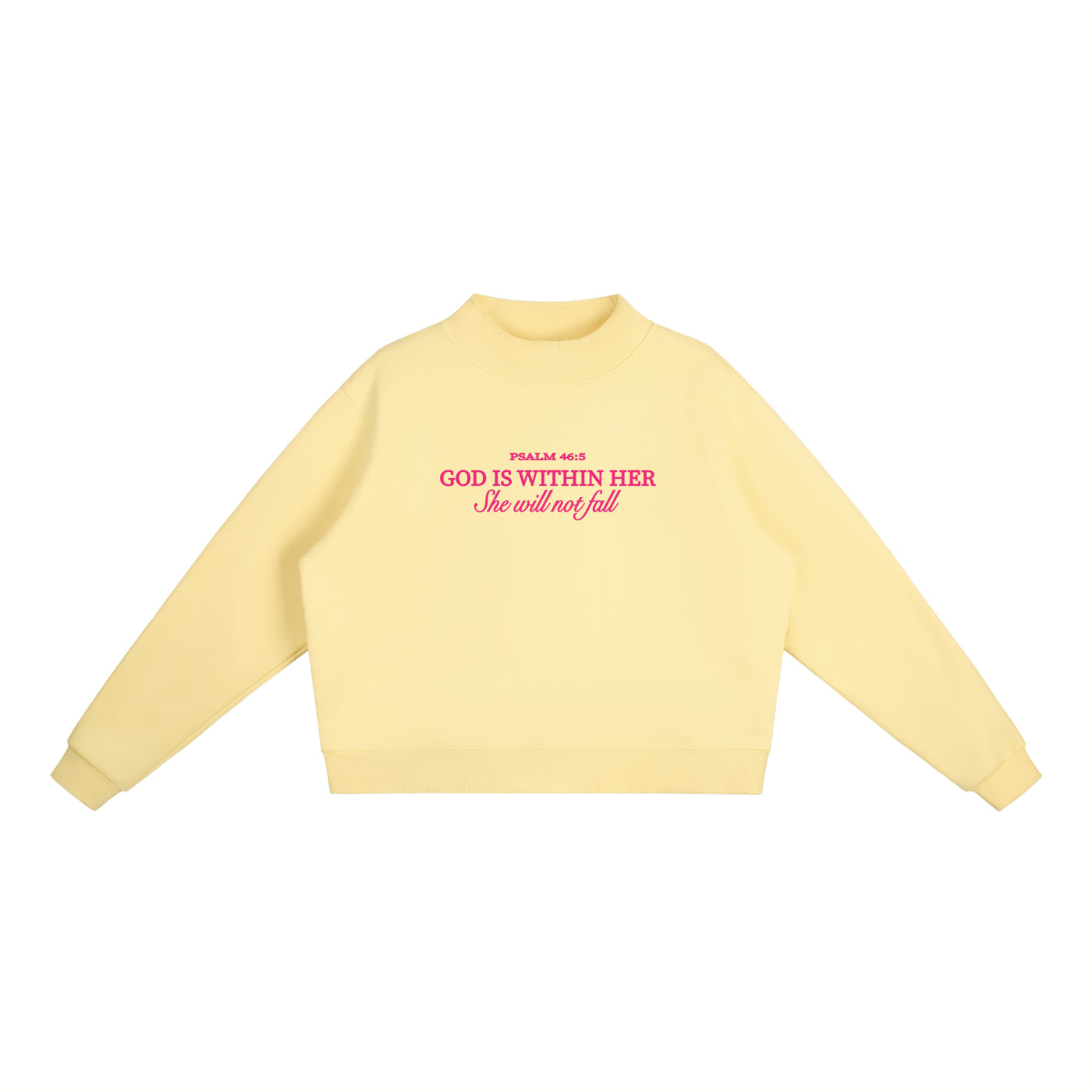 God is Within Her Mock-Neck Sweater