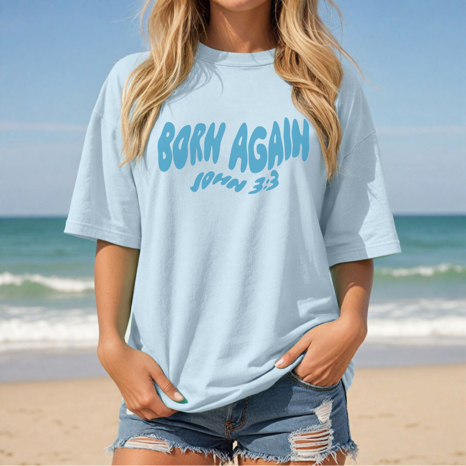 australian christian clothing born again bible verse baptism shirt