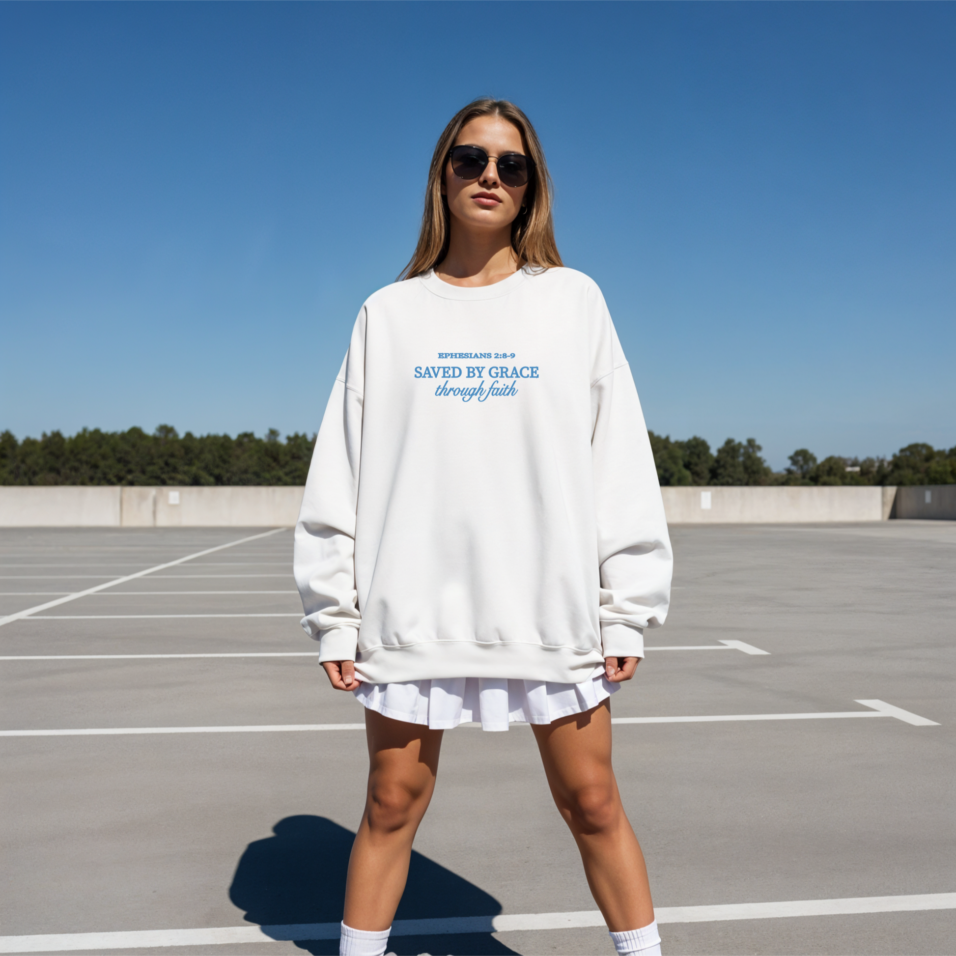 australian christian clothing womens jumper saved by grace