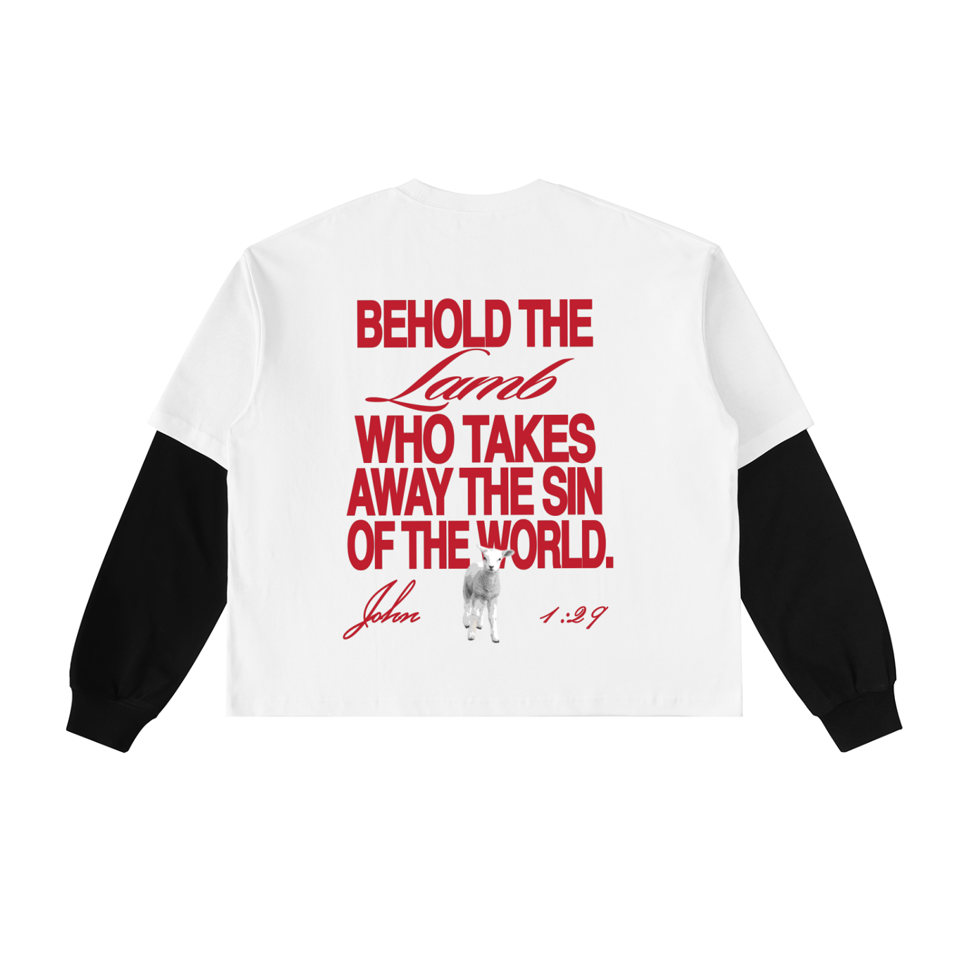 behold the lamb australian christian clothing long sleeve shirt