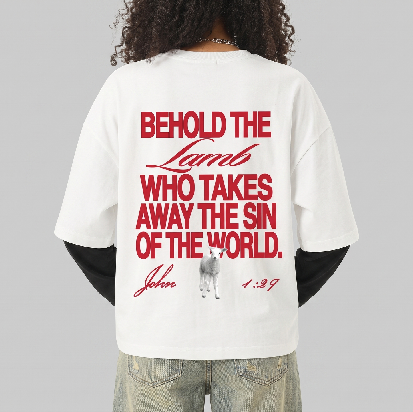 behold the lamb layered shirt australian christian clothing 