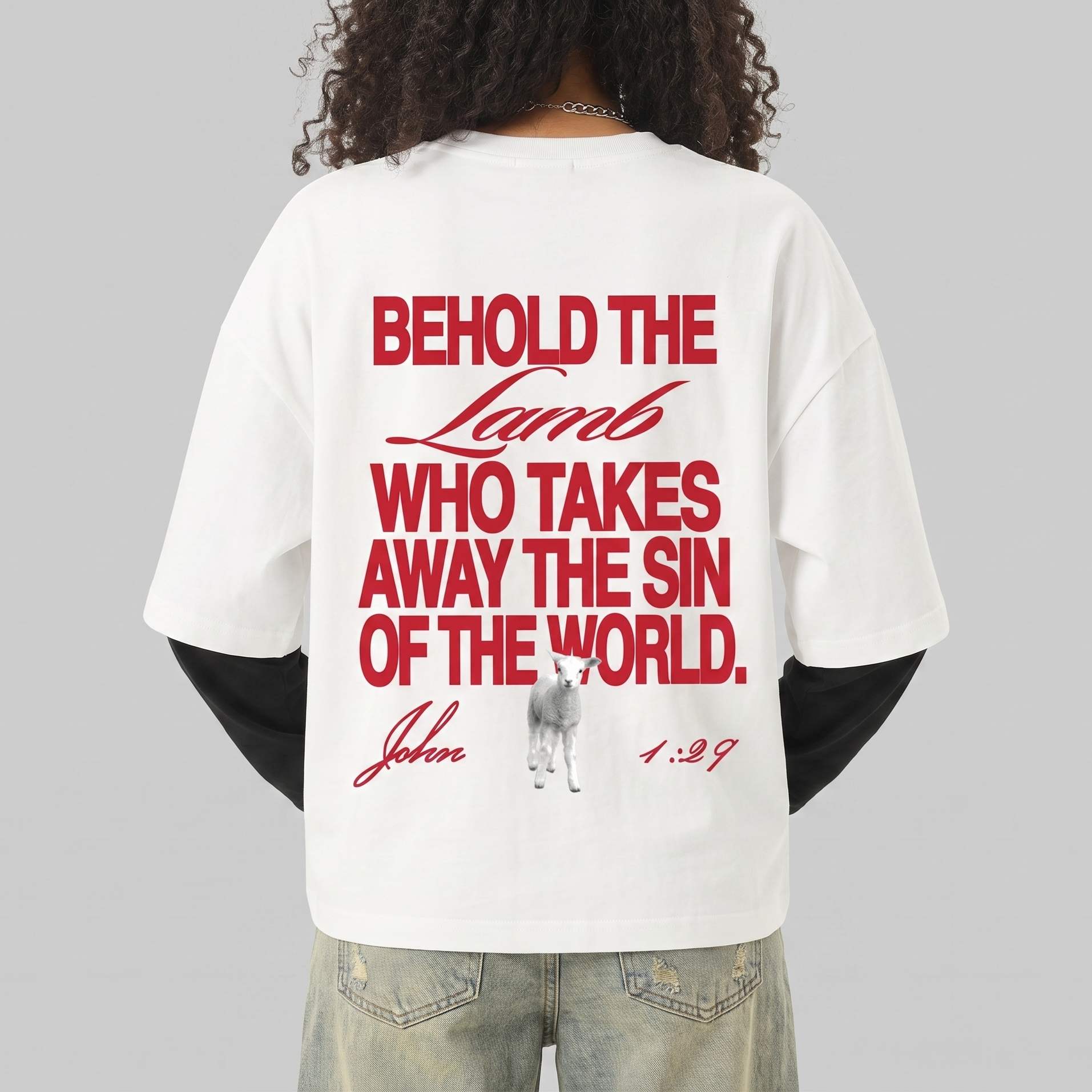 behold the lamb layered shirt australian christian clothing 