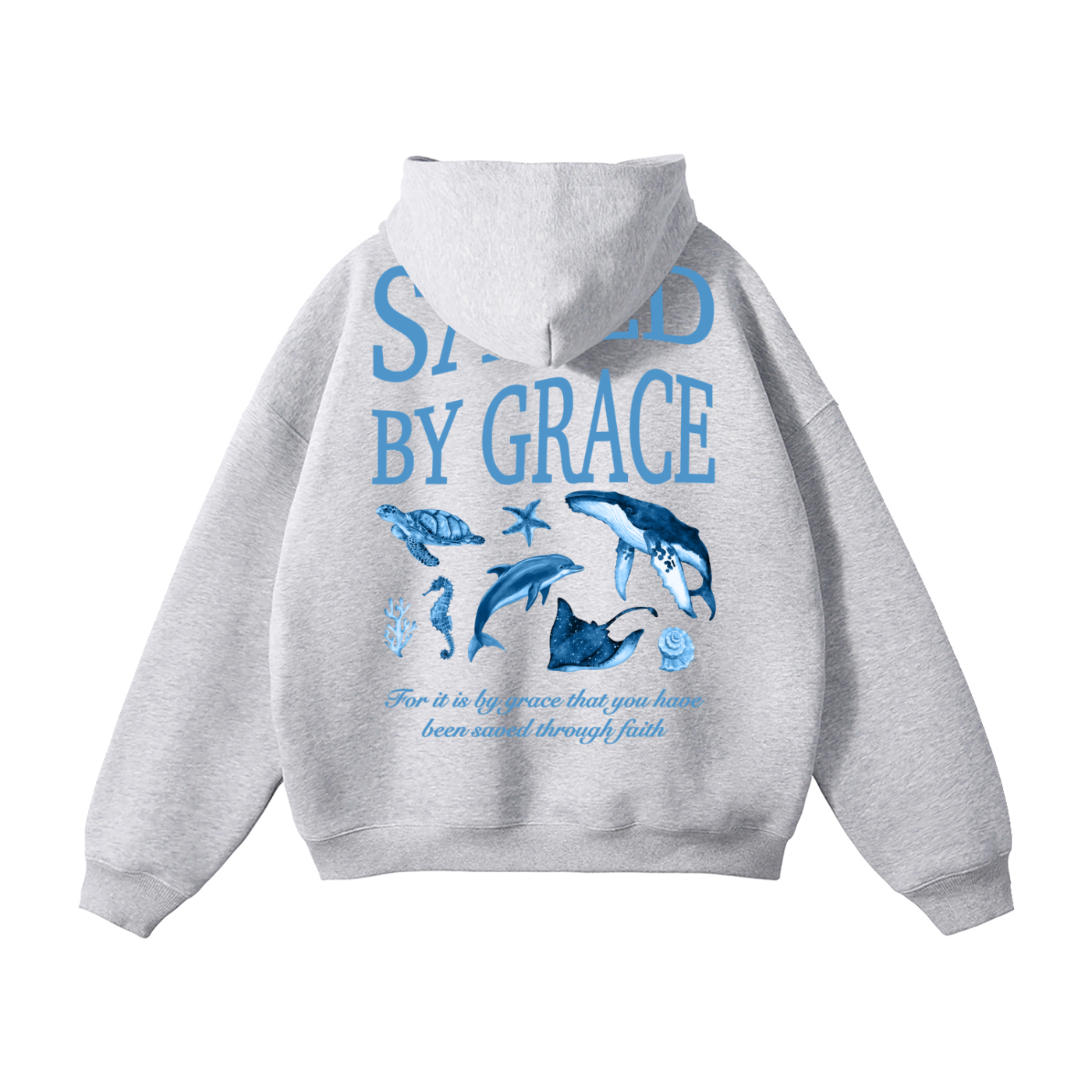 saved by grace ocean animals_oversized_Oversize_Hoodie_Faith-Based_Streetwear_In_His_Hands_Clothing_Co_australian_christian_clothing_bible_verse_bible_verse esther 44 oversized hoodie