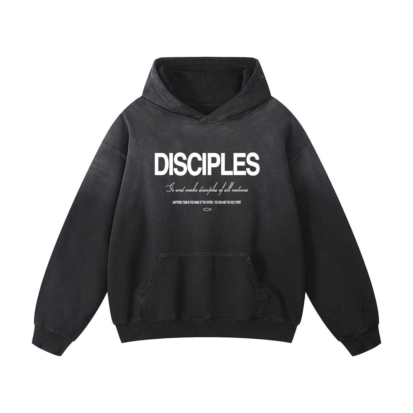 disciples sunfade hoodie 100% cotton australian christian clothing bible verse hoodie