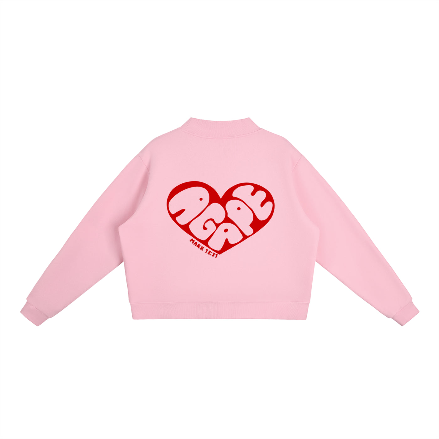 Agape  Mock-Neck Crew Sweatshirt
