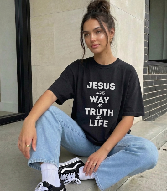 jesus is the way truth the life shirt australian bible christian clothing
