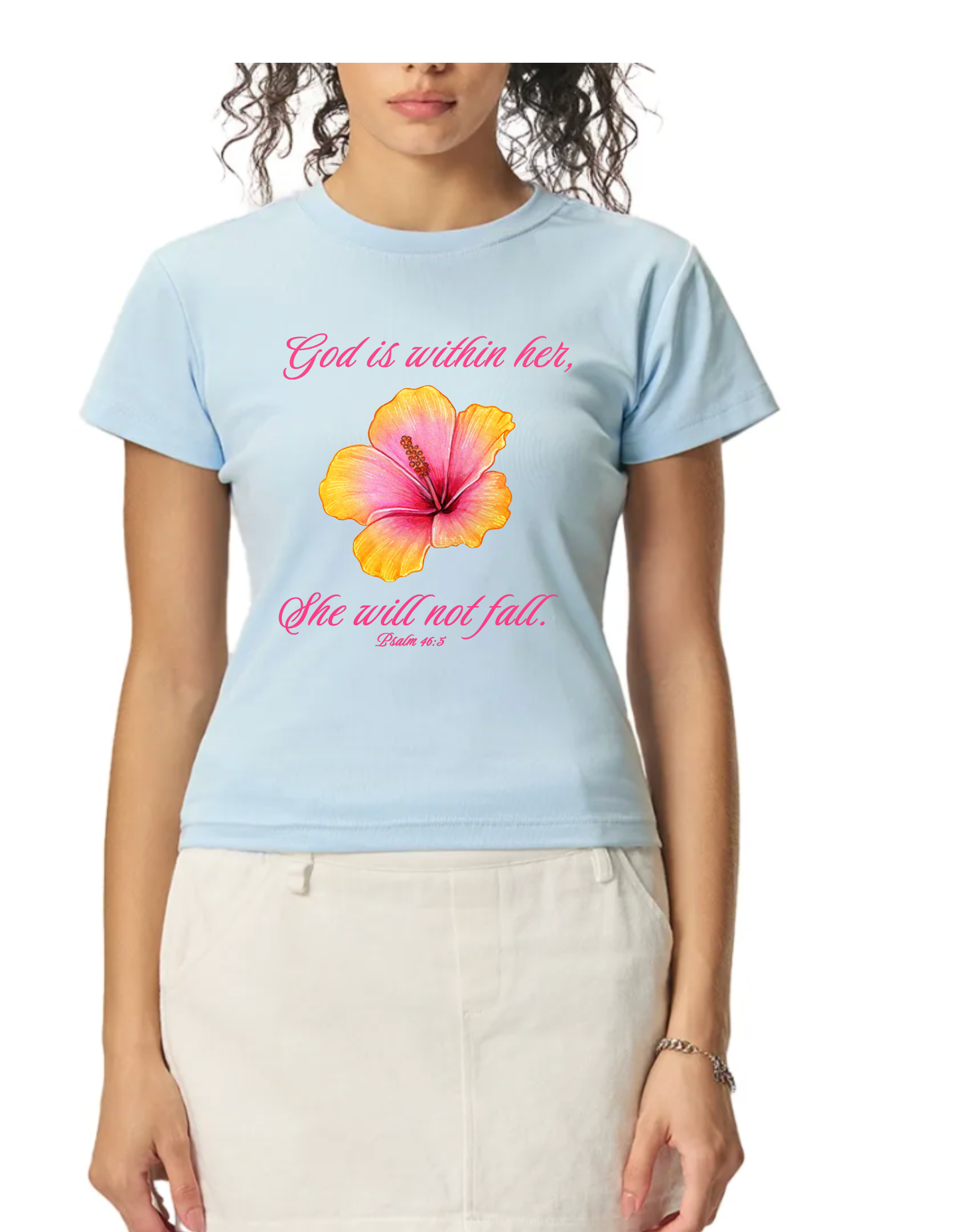 God is Within Her Bodycon Crewneck T-Shirt