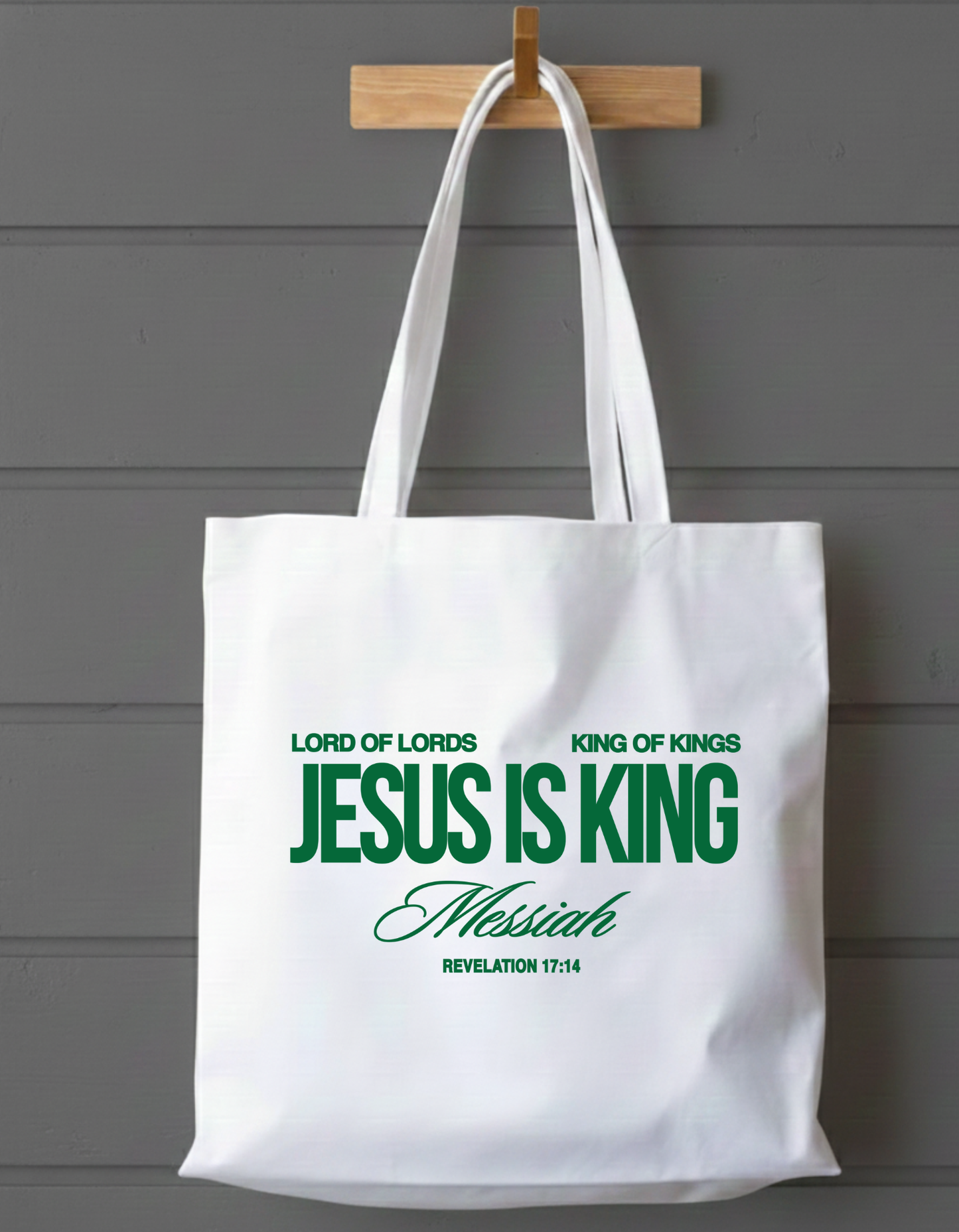 JESUS IS KING TOTE