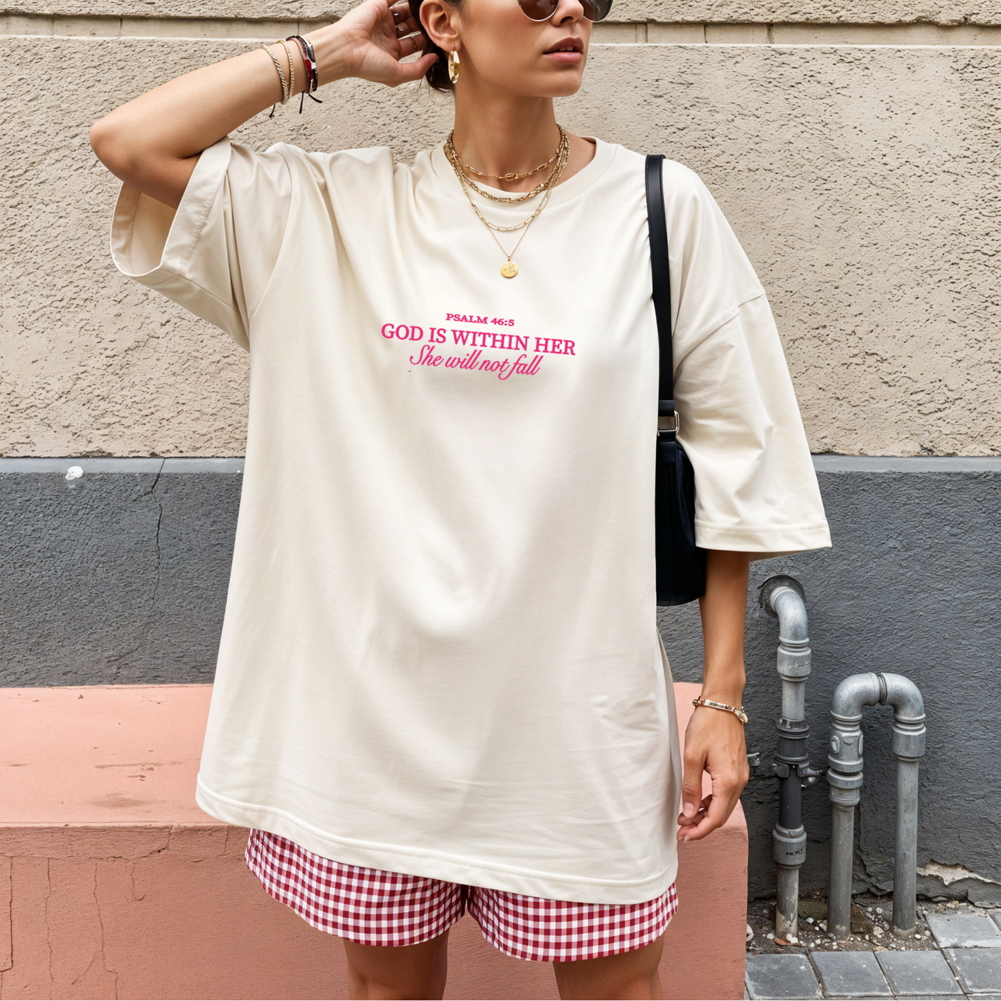 psalm_bible_verse_pink_flower_shirt_australian_christian_clothing_she_will_not_fall