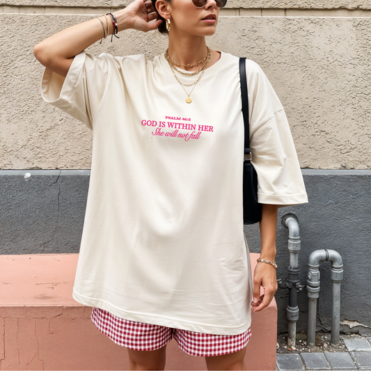 psalm_bible_verse_pink_flower_shirt_australian_christian_clothing_she_will_not_fall