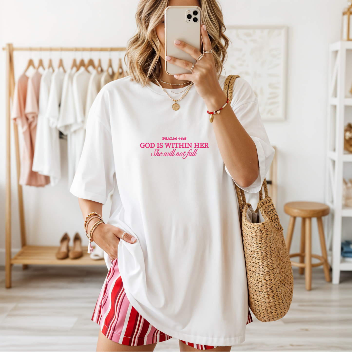 psalm_bible_verse_pink_flower_shirt_australian_christian_clothing_she_will_not_fall